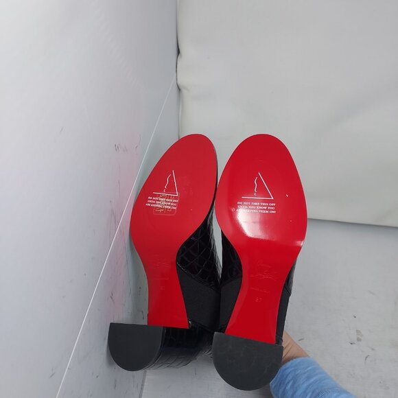 Christian Louboutin Black Crocodile Chelsea Boot - Picture 2 of 12